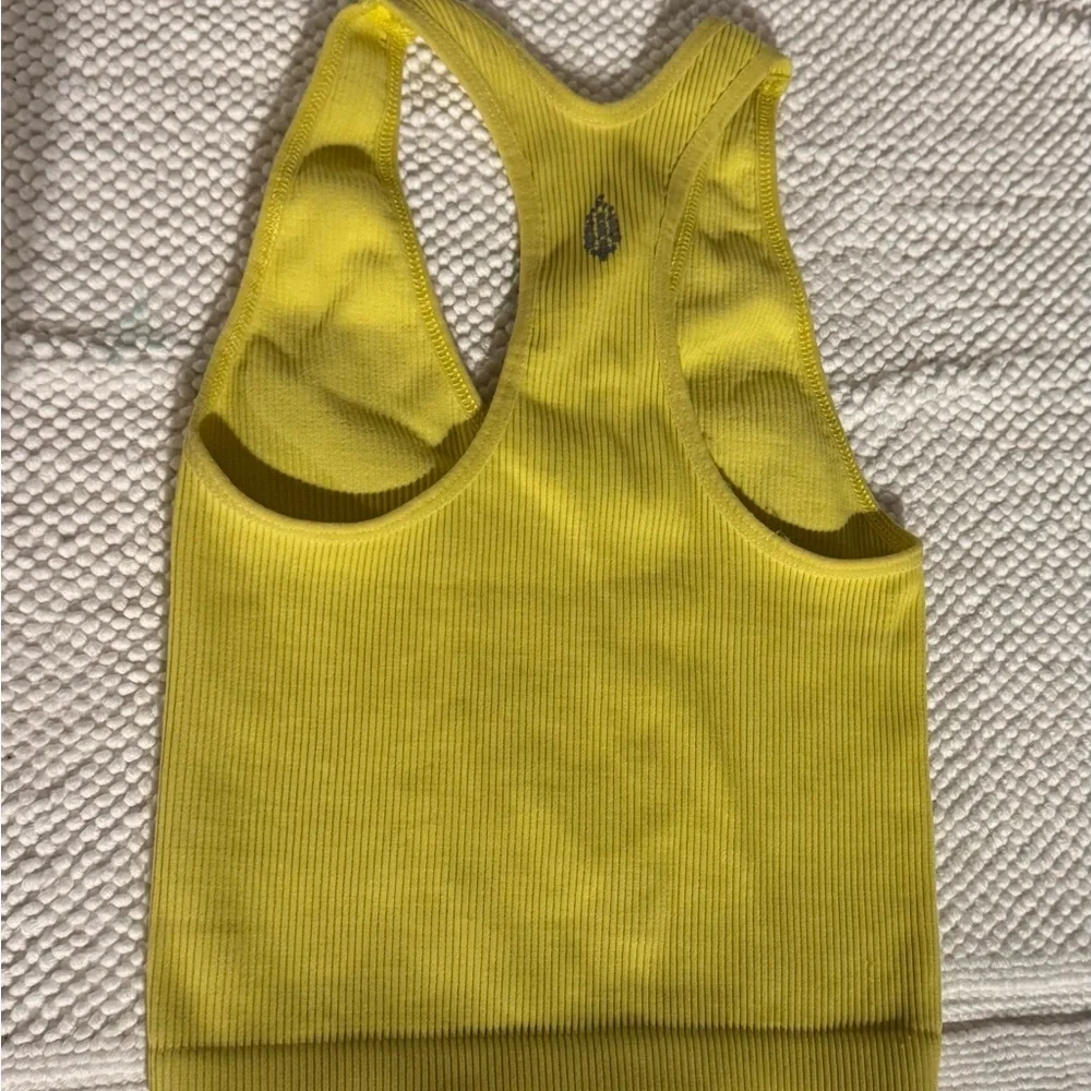 Free People FP Movement Free Throw Crop Tank in the color Lemon Verbena XS - Picture 6 of 7